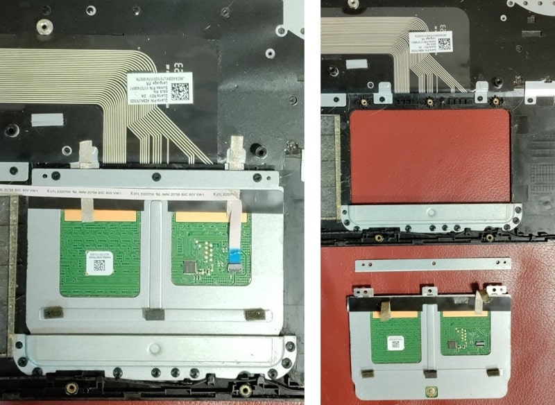 розташування тачпаду в корпусі Asus FX503