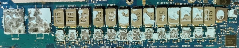 інші види термоінтерфейсів на мікросхемах плати Asus G733z