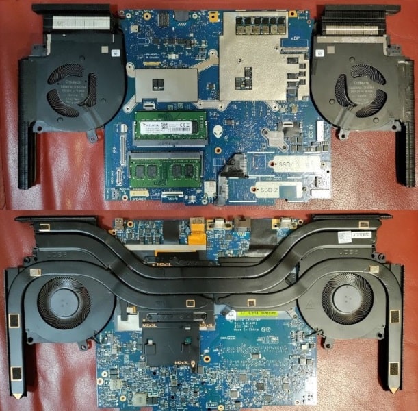 плата Dell X17 R1 з обох боків