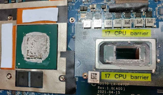 процесор і відеокарта dell x17 r1